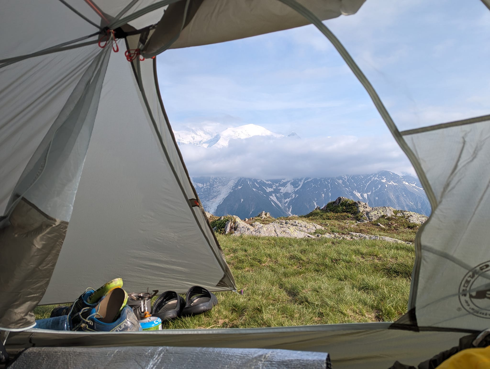 Fin utsikt fra teltåpningen😊
