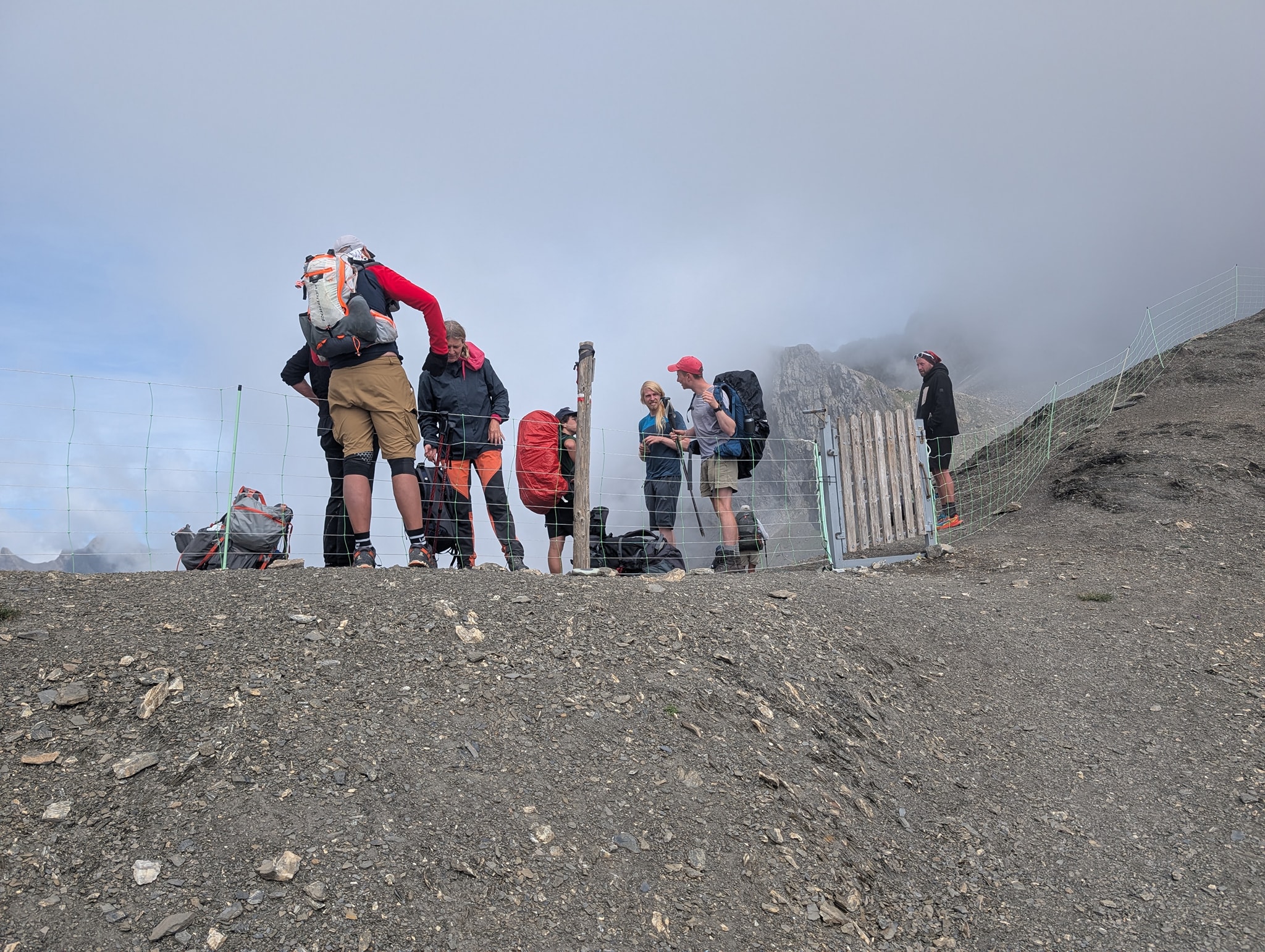 Oppe på første pass, Col de la Vallette (2674 moh).
