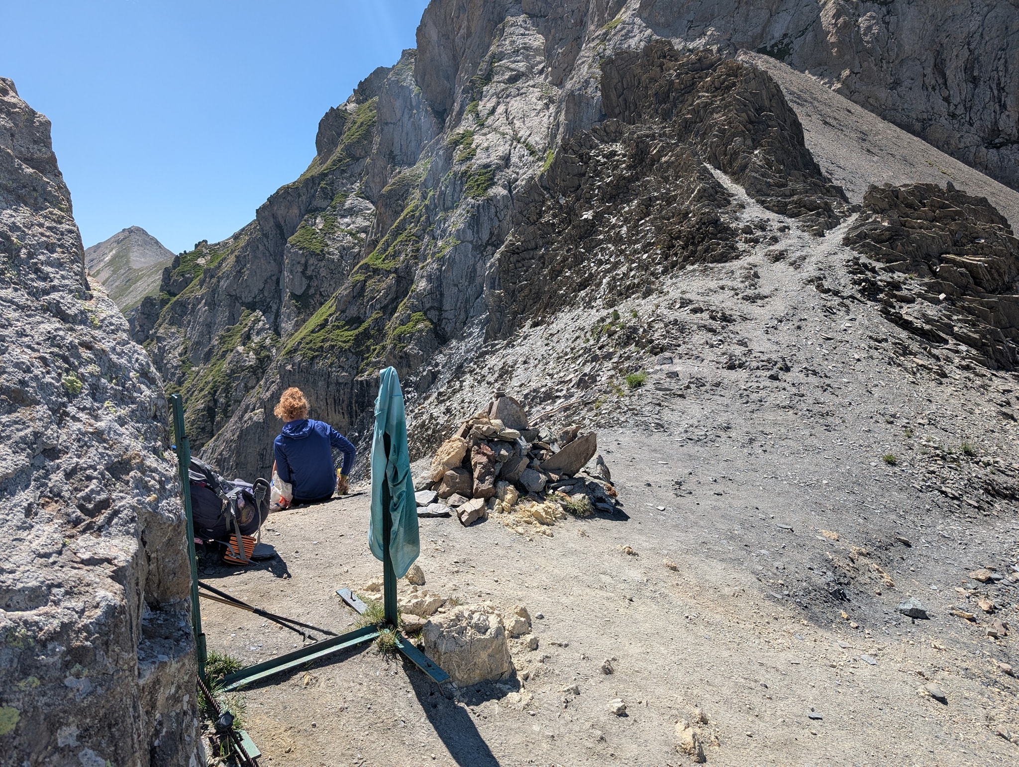 Endelig oppe på Col de la Muzelle (2632 moh).

